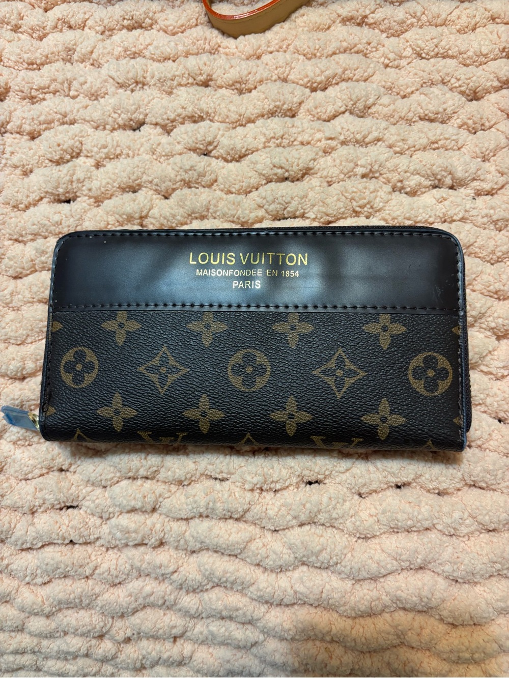 Louis Vuitton Brown Monogram Zip Wallet 1:1